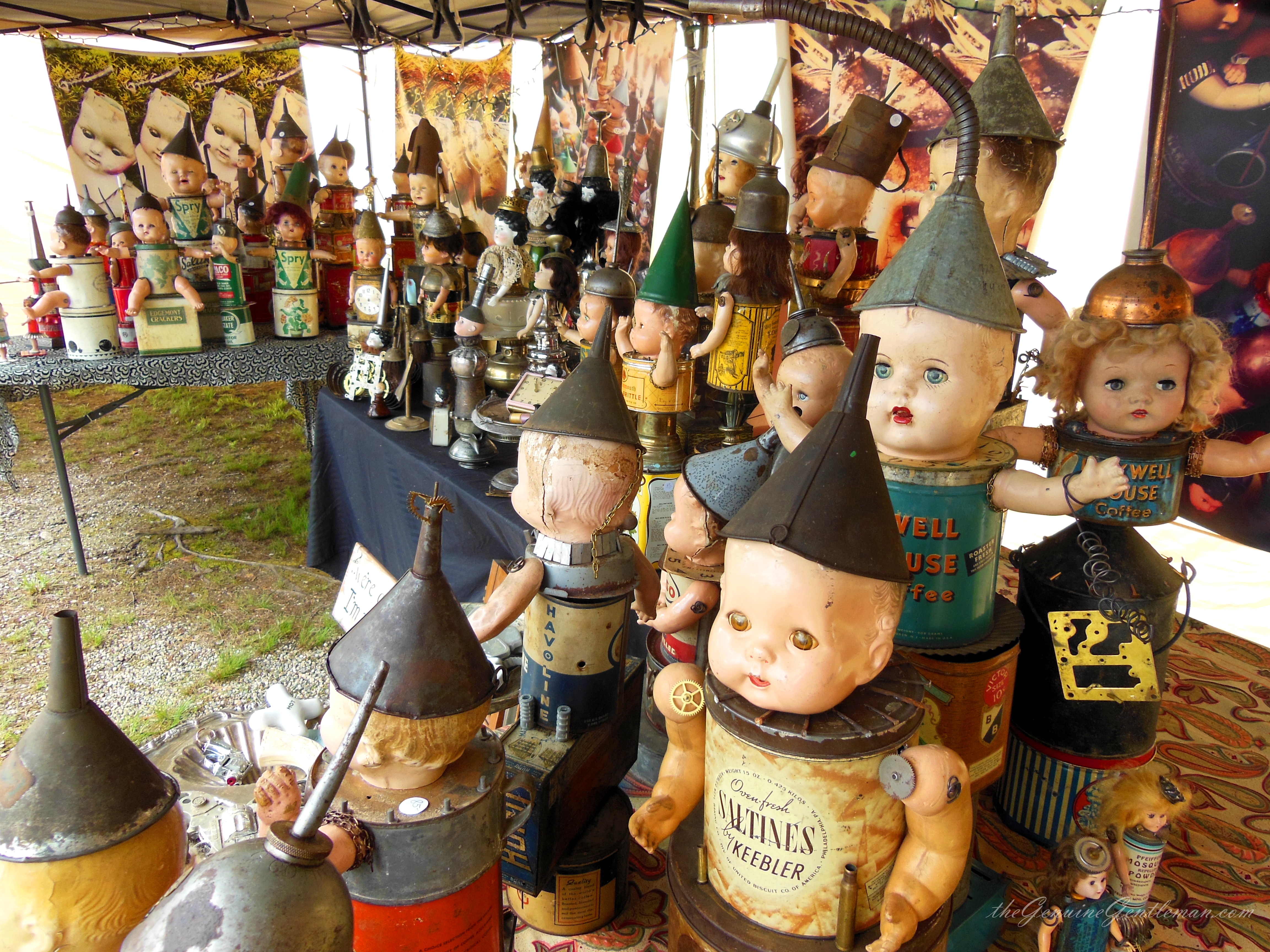 Brimfield Antique Show Tin Can Dolls