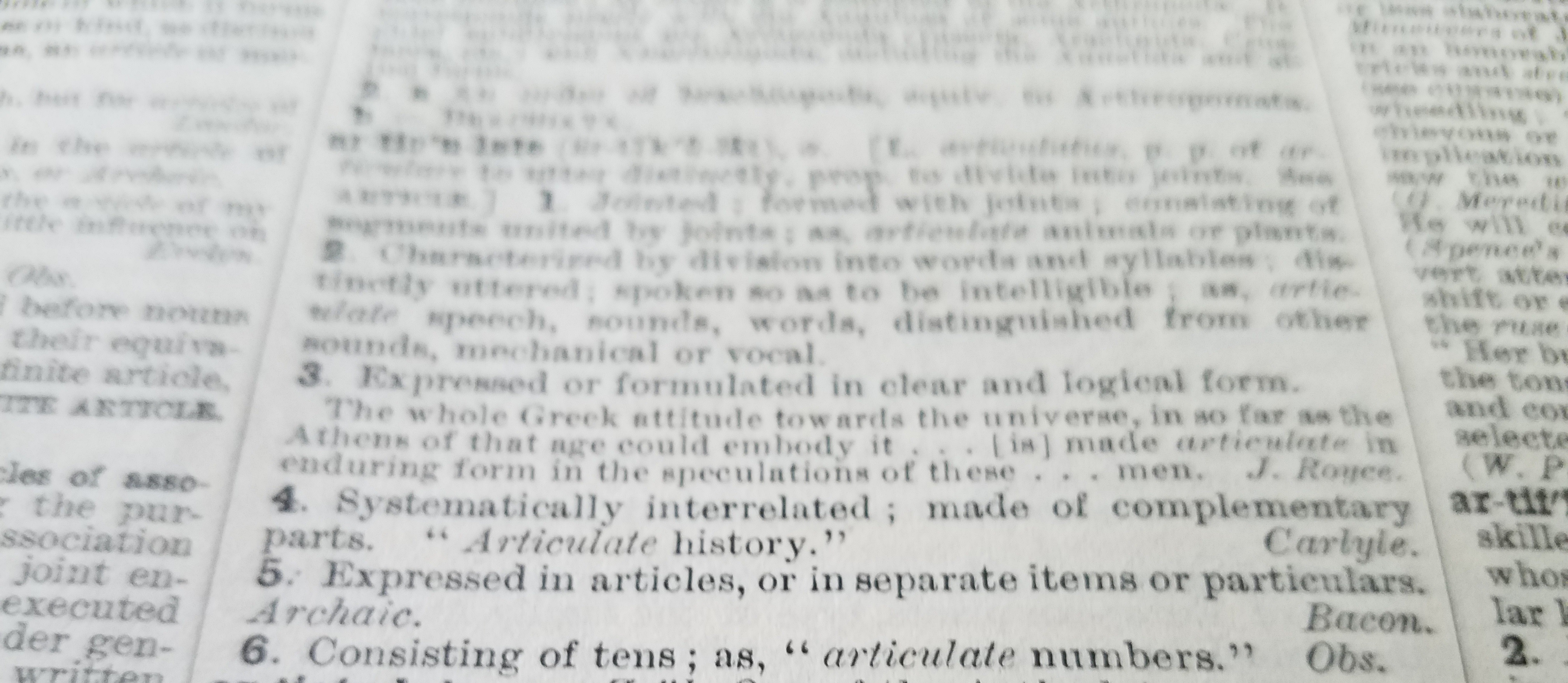 Gentleman Vocabulary Dictionary Page Fade Out