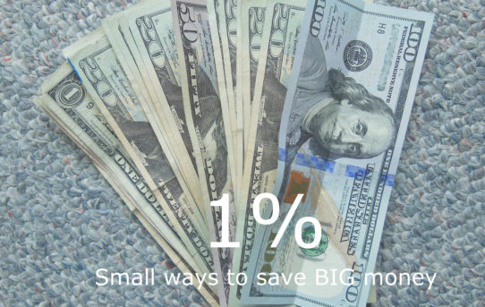 www.theGenuineGentleman.com 1% savings - ways to save money - practical methods for BIG savings